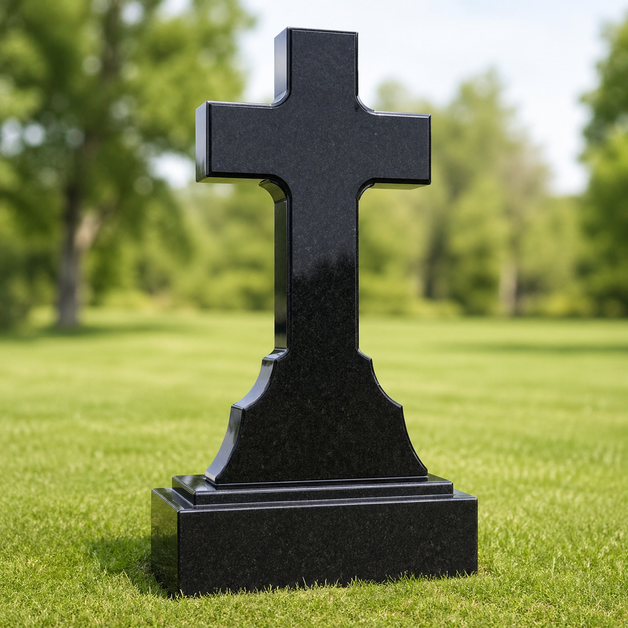 granite Catholic Headstone hand-carved by Catholic Memorials in NJ — image 1